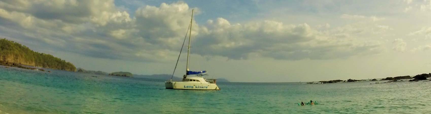 Indulge in a mesmerizing catamaran cruise along the scenic Guanacaste coast with opportunities to swim, snorkel, and kayak.
